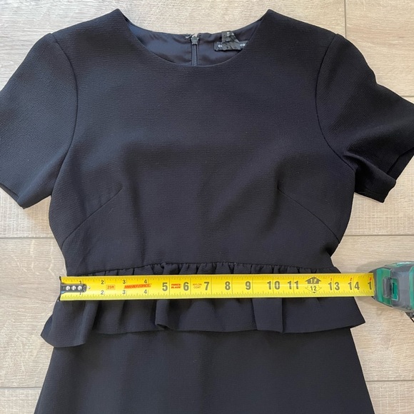 CLUB MONACO Bridette black peplum short sleeve mini dress size 00 - Picture 7 of 10